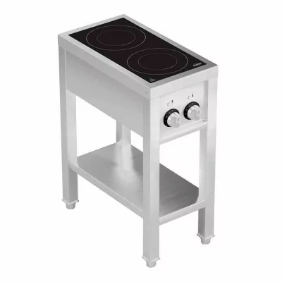 COMBISTEEL - Cuisinière à induction 2 zones avec dessous ouvert 355 x 655 x 875 mm