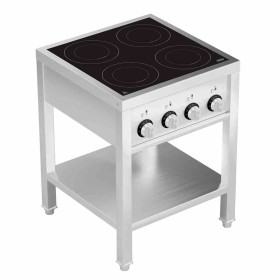 COMBISTEEL - Cuisinière à induction 4 zones avec dessous ouvert 655 x 655 x 875 mm