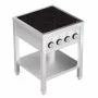 COMBISTEEL - Cuisinière à induction 4 zones avec dessous ouvert 655 x 655 x 875 mm