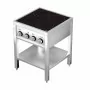 COMBISTEEL - Cuisinière à induction 4 zones avec dessous ouvert 655 x 655 x 875 mm
