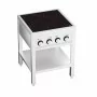 COMBISTEEL - Cuisinière à induction 4 zones avec dessous ouvert 655 x 655 x 875 mm