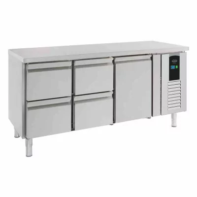 COMBISTEEL - Table réfrigérée positive 1 porte et 4 tiroirs ENERGY LINE L. 1795 mm P. 700 mm