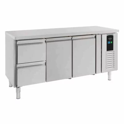 COMBISTEEL - Table réfrigérée positive 2 portes et 2 tiroirs ENERGY LINE L. 1795 mm P. 700 mm