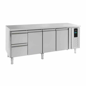 COMBISTEEL - Table réfrigérée positive 3 portes et 2 tiroirs ENERGY LINE L. 2230 mm P. 700 mm