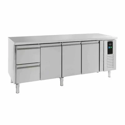 COMBISTEEL - Table réfrigérée positive 3 portes et 2 tiroirs ENERGY LINE L. 2230 mm P. 700 mm