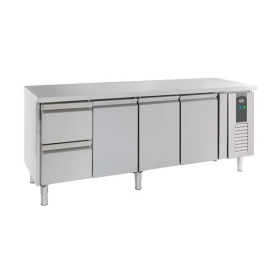 COMBISTEEL - Table réfrigérée positive 3 portes et 2 tiroirs L. 2230 mm P. 700 mm