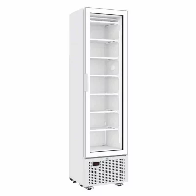 COMBISTEEL - Congélateur 1 porte en verre blanc 221 L