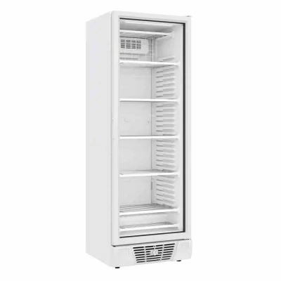 COMBISTEEL - Congélateur 1 porte en verre blanc 382 L