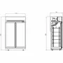 COMBISTEEL - Congélateur 2 portes en verre blanc 1000 L