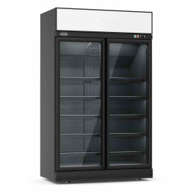 COMBISTEEL - Congélateur 2 portes en verre noir 1000 L