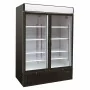 COMBISTEEL - Congélateur 2 portes en verre noir 1079 L