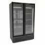 COMBISTEEL - Congélateur 2 portes en verre noir 1230 L