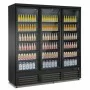 COMBISTEEL - Congélateur 3 portes en verre noir 1500 L