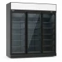 COMBISTEEL - Congélateur 3 portes en verre noir 1530 L