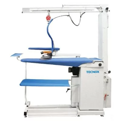 ROTONDI - Fin de série - Table de repassage aspirante/chauffante, réseau vapeur + groupe fer