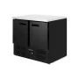 POLAR - Table réfrigérée positive 2 portes série G noire 257 L