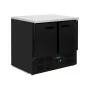 POLAR - Table réfrigérée positive 2 portes série G noire 257 L