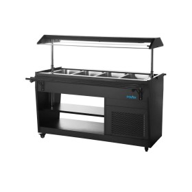 POLAR - Buffet réfrigéré série G noir 4x GN 1/1