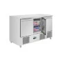 POLAR - Comptoir à salade série U froid ventilé 3 portes 400 L