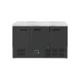 POLAR - Table réfrigérée positive 3 portes série G noire 400 L