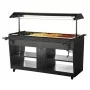 BUFFALO - Buffet central chauffant 4 GN 1/1 noir