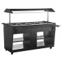 BUFFALO - Buffet central chauffant 4 GN 1/1 noir