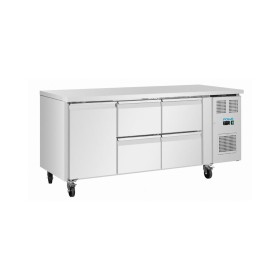 POLAR - Table réfrigérée positive 4 tiroirs et 1 porte série U 194 L