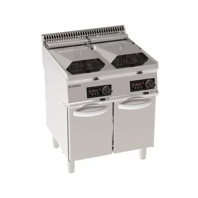 TECNOINOX - Déclassé - Friteuse sur coffre électrique - 2 x 14 litres - Commandes électroniques - Gamme 700