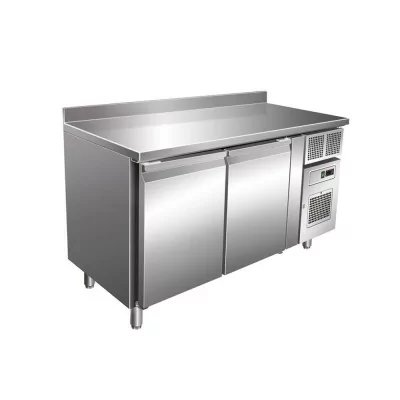 NOSEM - Déclassé - Table réfrigérée positive 313 L - Avec dosseret - 2 portes - Avec groupe logé