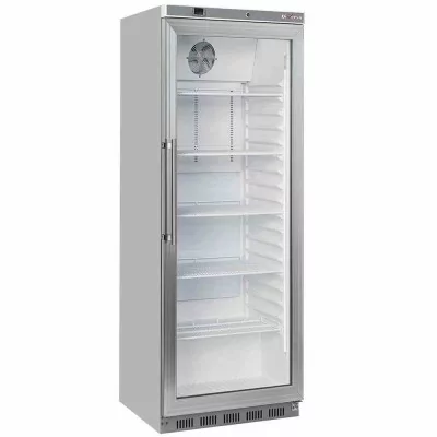 DIVERSO - Déclassé - Armoire frigorifique porte vitrée ventilée 400 L acier inox