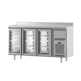 INFRICO - Desserte arrière-bar positif IF600 3 portes vitrées 535 L