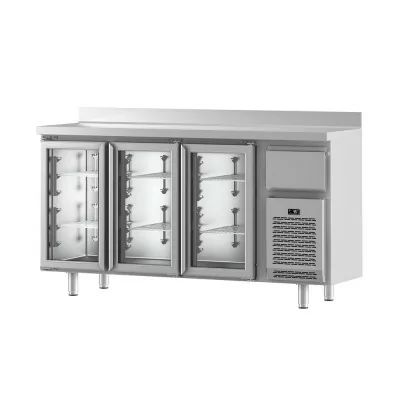 INFRICO - Desserte arrière-bar positif IF600 3 portes vitrées 535 L