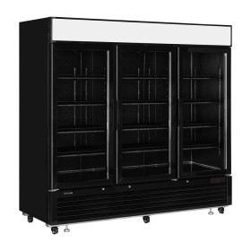 TEFCOLD - Congélateur vertical vitrine 3 portes noires 2025 L