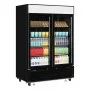 TEFCOLD - Vitrine murale positive noire 2 portes vitrées 1108 L