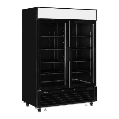 TEFCOLD - Vitrine murale positive noire 2 portes vitrées 1108 L