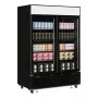 TEFCOLD - Congélateur vertical vitrine 2 portes noires 1108 L