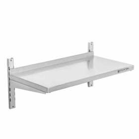 SERIAPRO - Étagère murale en inox sur crémaillères - L 800 x P 400 mm