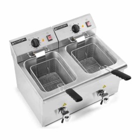 SERIAPRO - Friteuse de table professionnelle premium 2 x 8 L avec vidange