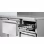 SERIAPRO - Table réfrigérée positive avec dosseret - 2 portes et 2 tiroirs GN 1/2