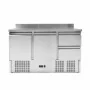 SERIAPRO - Table réfrigérée positive avec dosseret - 2 portes et 2 tiroirs GN 1/2