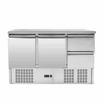 SERIAPRO - Table réfrigérée positive - 2 portes et 2 tiroirs GN 1/2