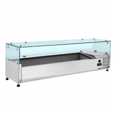 SERIAPRO - Saladette réfrigérée à poser vitrée - 5 x GN 1/3 + 1 x GN 1/2