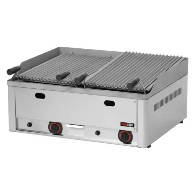 REDFOX - Grill pierre de lave à gaz double 2x 310x480 TOP - GL 60 GS