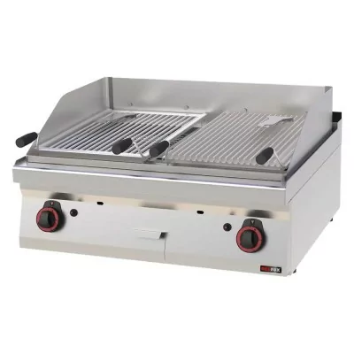 REDFOX - Grill pierre de lave à gaz double 2x 520x360 sans soubassement - GL 70/08 G