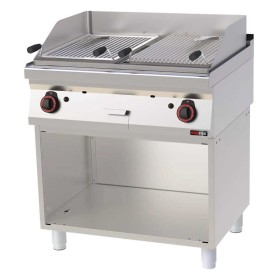 REDFOX - Grill pierre de lave à gaz double 2x 520x360 soubassement - GL 70/80 G