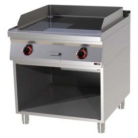 REDFOX - Plaque de cuisson 710x650 électrique chromée combinée soubassement - FTHRC 90/80 E