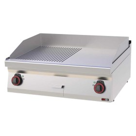 REDFOX - Plaque de cuisson 800x510 électrique chromée combinée sans soubassement 400 V - FTHRC 70/08 E