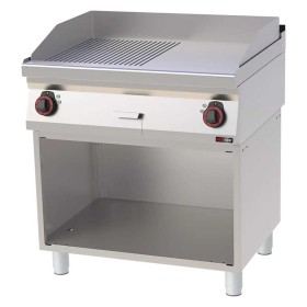 REDFOX - Plaque de cuisson 800x510 électrique combinée soubassement 400 V - FTHR 70/80 E