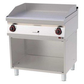 REDFOX - Plaque de cuisson 800x510 électrique nervurée soubassement 400 V - FTR 70/80 E