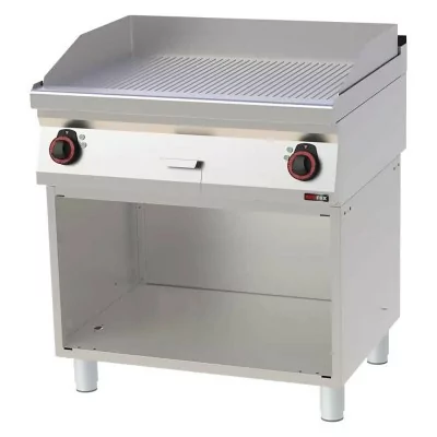 REDFOX - Plaque de cuisson 800x510 électrique nervurée soubassement 400 V - FTR 70/80 E